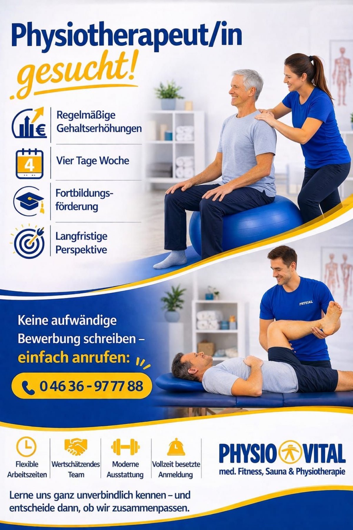 Physiotherapeut/-in gesucht | Geringfügig / Teil- oder Vollzeit