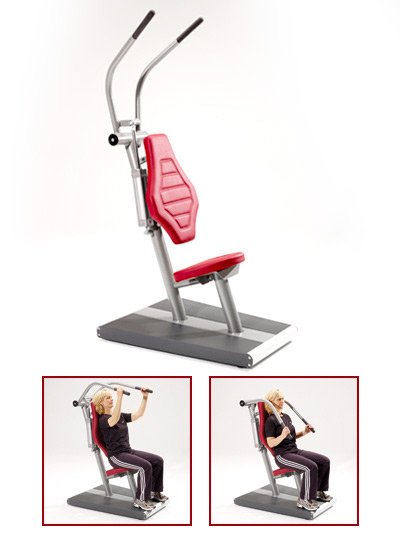 Latzug / Schulterpresse | Trainiert den breiten Rückenmuskel (Ziehen) und die Schultern (Drücken)