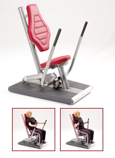 Brustpresse / Rudermaschine | Trainiert die Brust (Drücken) und den mittleren Rücken (Ziehen)